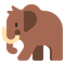Mammoth emoji on Microsoft